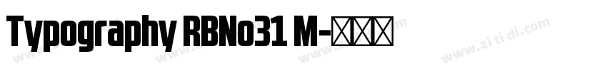 Typography RBNo31 M字体转换